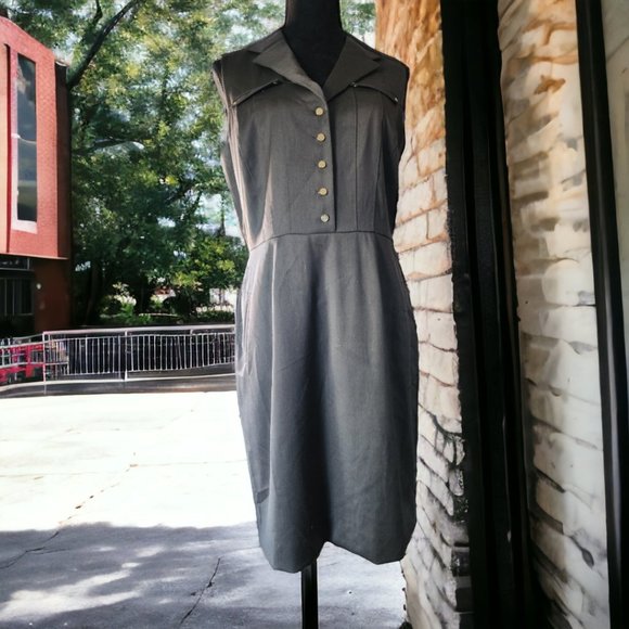 ANTONIO MELANI Sleeveless Taupe/Light Brown Dress Size 8 - Picture 1 of 7